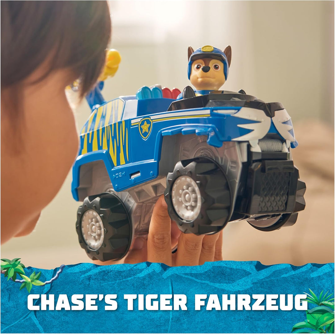 PAW Patrol Jungle Pups - Tiger-Fahrzeug mit Chase-Figur (Basis Fahrzeug), Spielzeug für Kinder ab 3