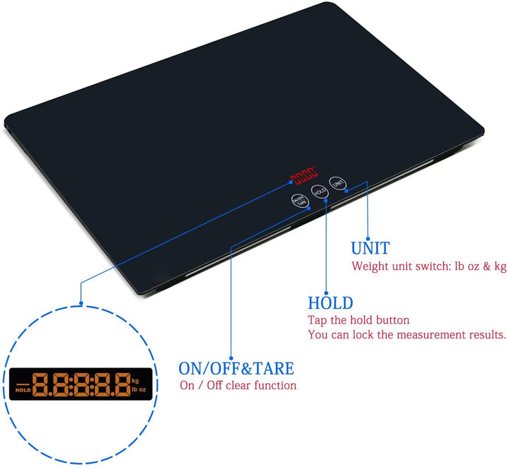 Grosse Präzisions-Dgit-Tierwaage für grosse Hunde, 0,35 OZ Genauigkeit mit Kapazität, 65 x 45 cm