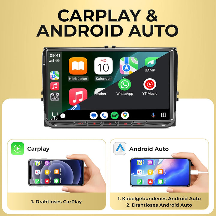 M.I.C. AV9-L3 Android 14 Autoradio mit Navigation: MediaTek MT6769V, 4GB+64GB, 9 Zoll QLED Display,