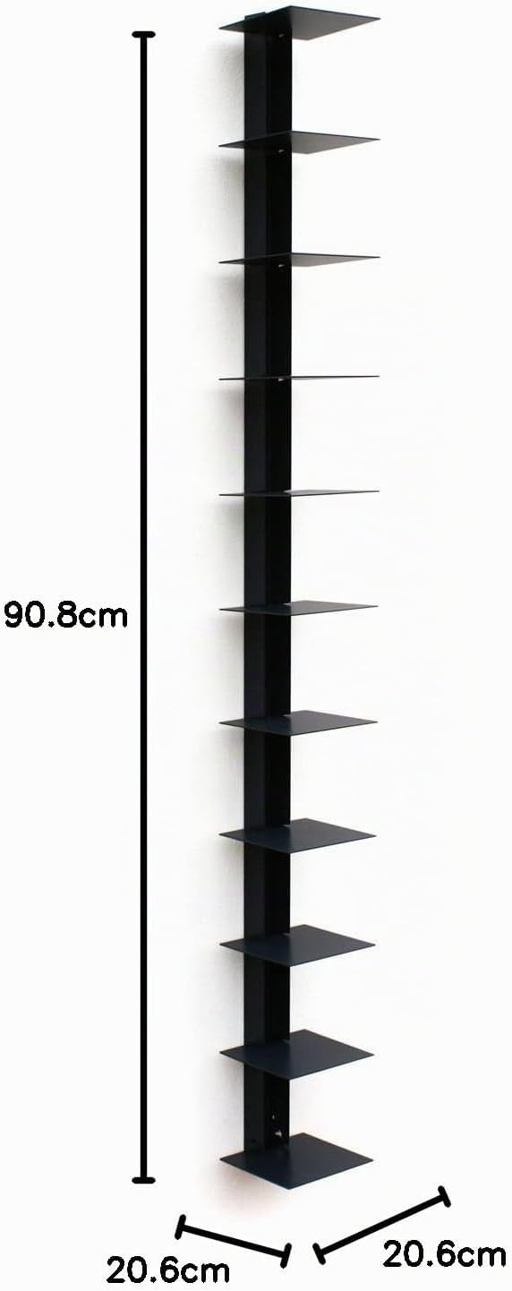Haseform Bücherturm 170 cm (für 1,80 m Bücher) anthrazit Bücherregal Wandregal