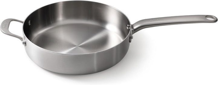Skottsberg Edelstahl‑Schmorpfanne mit Deckel - Ø 28cm – PFAS‑frei, spülmaschinenfest - für Induktion