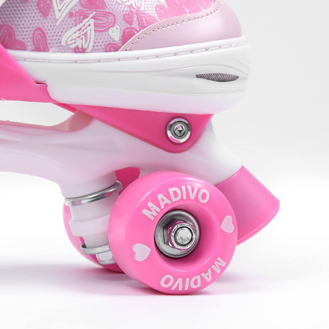 MADIVO Tropic Kinder Rollschuhe VERSTELLBAR | Ideal für Mädchen und Damen | Grössenverstellbare Roll