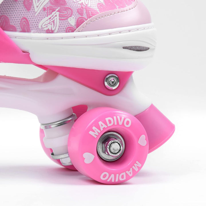 MADIVO Tropic Kinder Rollschuhe VERSTELLBAR | Ideal für Mädchen und Damen | Grössenverstellbare Roll