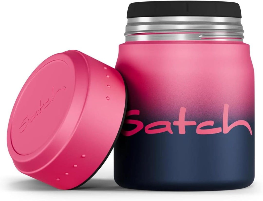 Satch Thermo Lunchbox 500ml, auslaufsicher, isoliert, mit Gabel-Löffelkombination Pink Graffiti - Pi