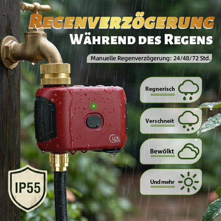 GIEX WLAN Bewässerungscomputer, Smarter Wasserhahn-Timer für Gartenbewässerung, kompatibel mit Alexa