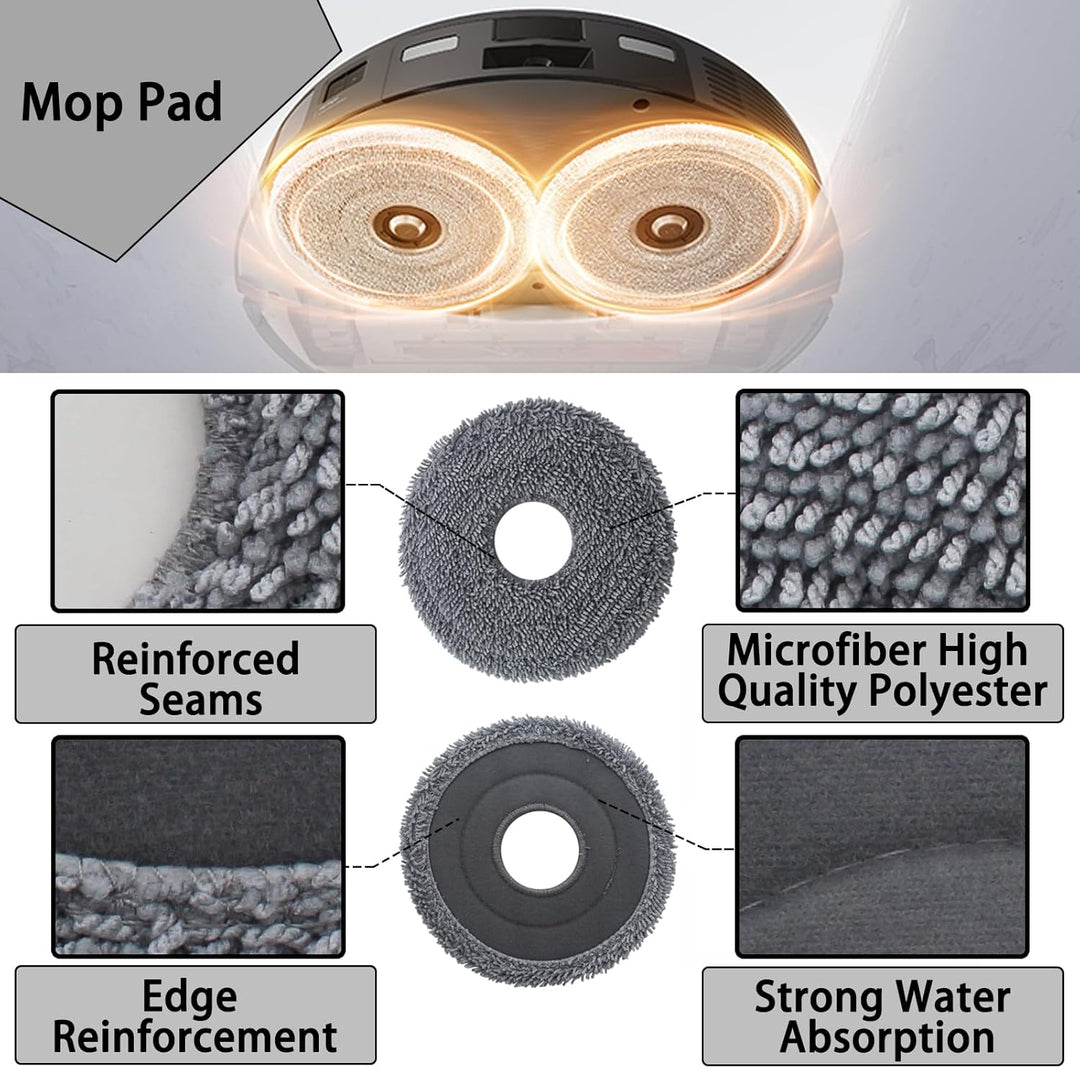 Zubehör für roborock Saros 10R Staubsauger, 1 Hauptbürsten, 4 HEPA-Filter, 6 Wischpads, 5 Staubbeute