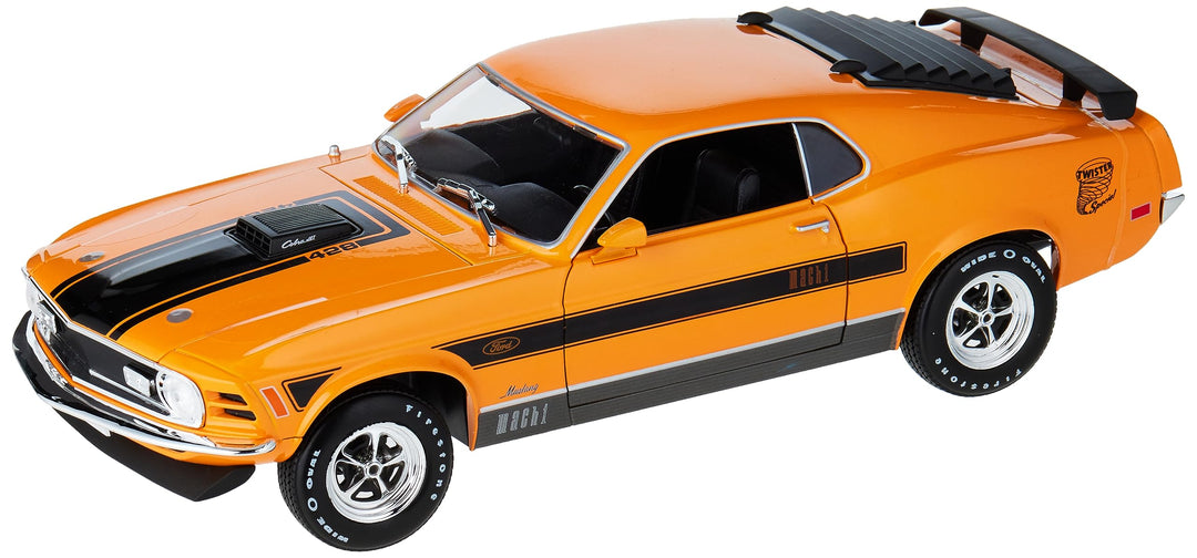 Maisto Ford Mustang Mach 1 (1970): Modellauto im Massstab 1:18, Türen, Kofferraum und Motorhaube bew