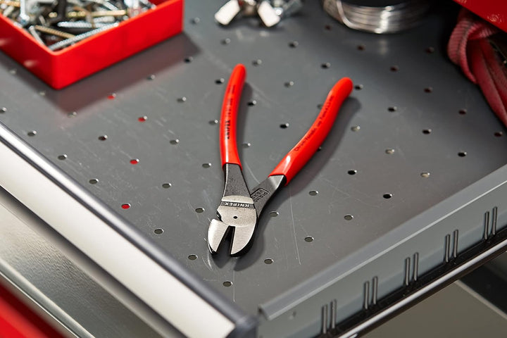 KNIPEX Kraft-Seitenschneider mit Kunststoff überzogen 200 mm, 74 01 200 Blau 200 mm / Standard-Verpa