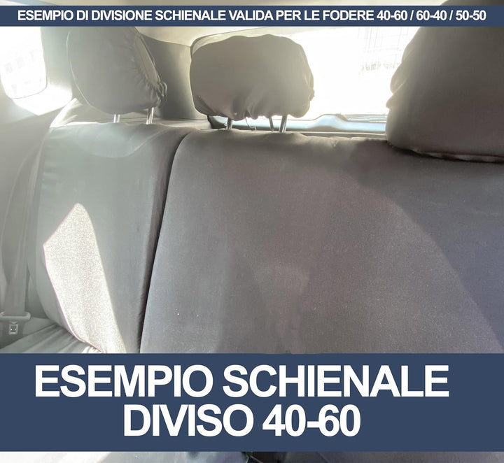 Auto Accessori Lupex Autositzbezüge kompatibel mit Cinquecento 500, hergestellt in Italien, Polyeste