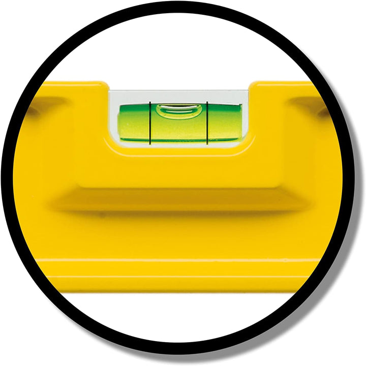 STABILA Wasserwaage Type 81 S, 40 cm, robustes Alu-Druckgussprofil, 1 Horizontal-Libelle, 1 Vertikal