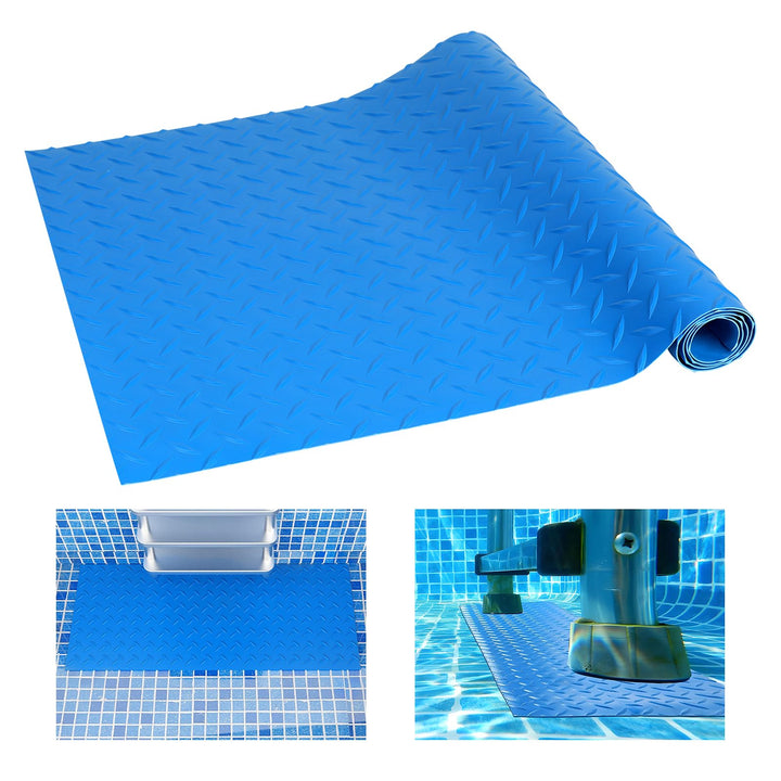 LALAGO Schwimmbadleitermatte, 40x90 cm, Gross Schwimmleitermatte, Poolleitermatte mit Rutschfester T