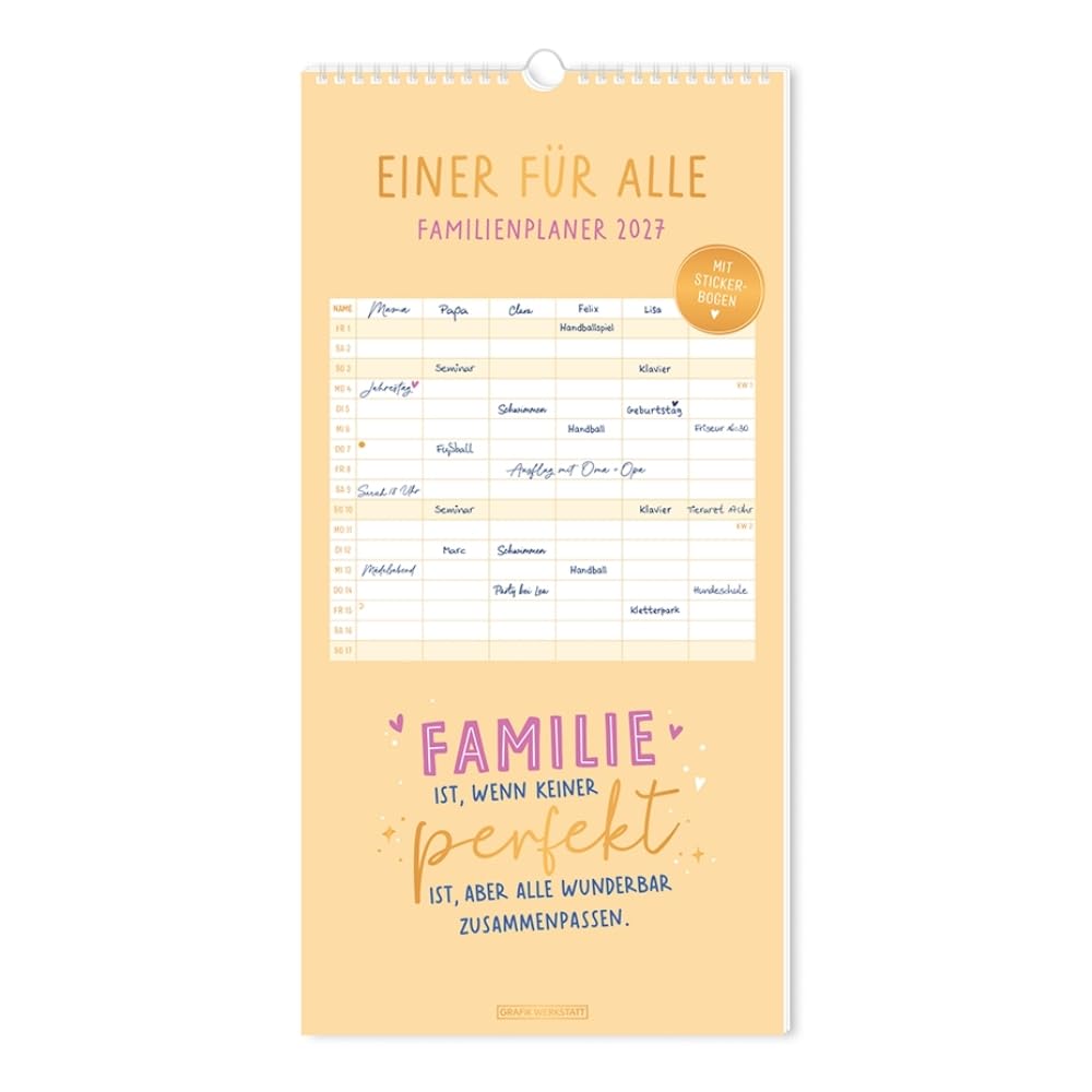 Familienplaner 2027 Einer für alle: Familienplaner, Einer für Alle