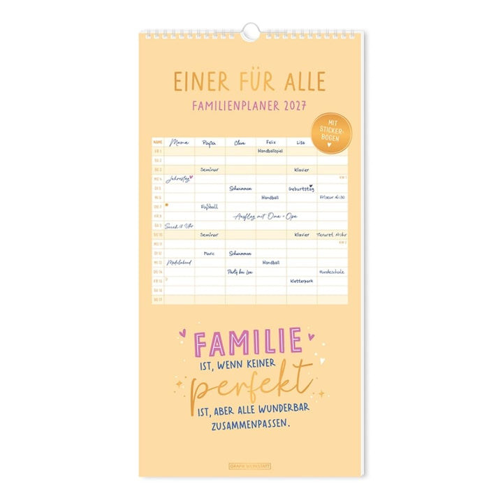 Familienplaner 2027 Einer für alle: Familienplaner, Einer für Alle