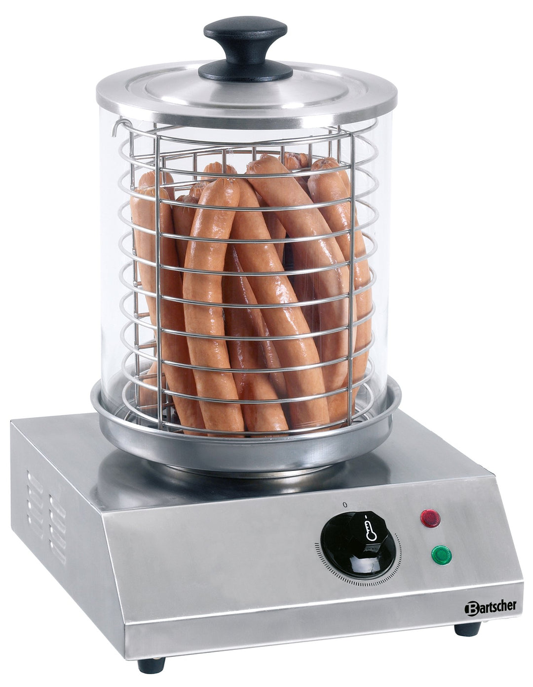 Hot-Dog Gerät / Bockwurst Wärmer / Würtschen Wärmer elektrische Edelstahl | Für ca. 20 Würstchen