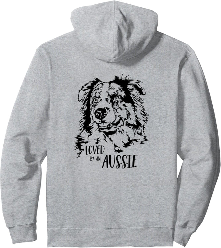 Loved by an Aussie Hundespruch Australian Shepherd Hunde Pullover Hoodie