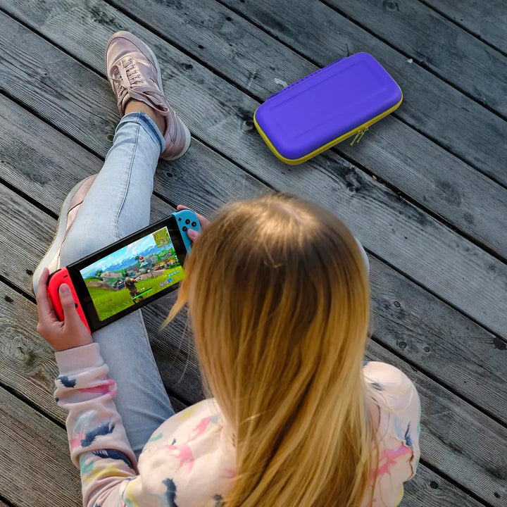 Tragetasche für Nintendo Switch OLED Konsole mit Zubehör und Spiele-Ablagefach – leicht zu reinigend