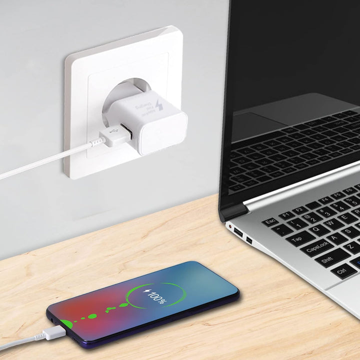 4er Pack USB Ladegerät, Universal Netzteil Netzstecker, Ersatz-Original Schnellladegerät für Samsung