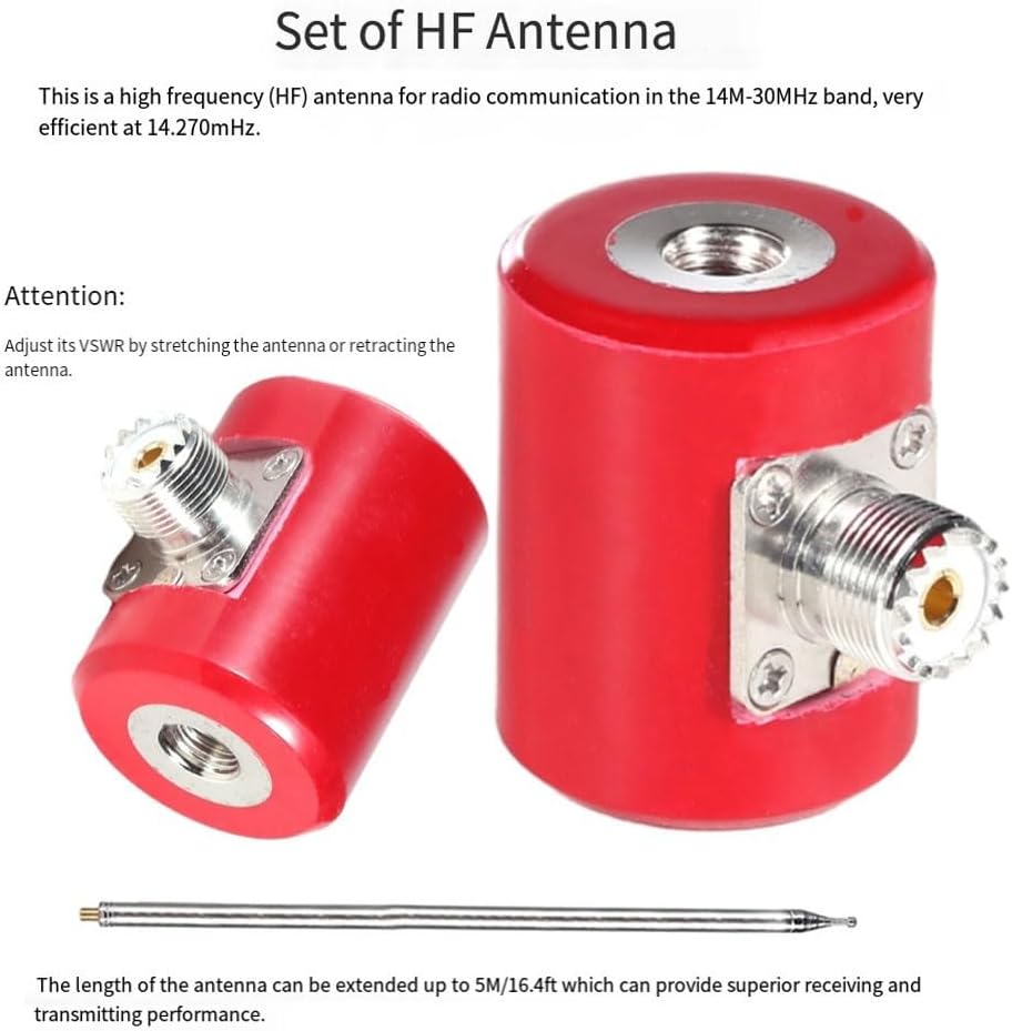 HF-Antenne, verbesserte Kommunikation, ausziehbar, 5 6 m, Edelstahl, HF-Antenne
