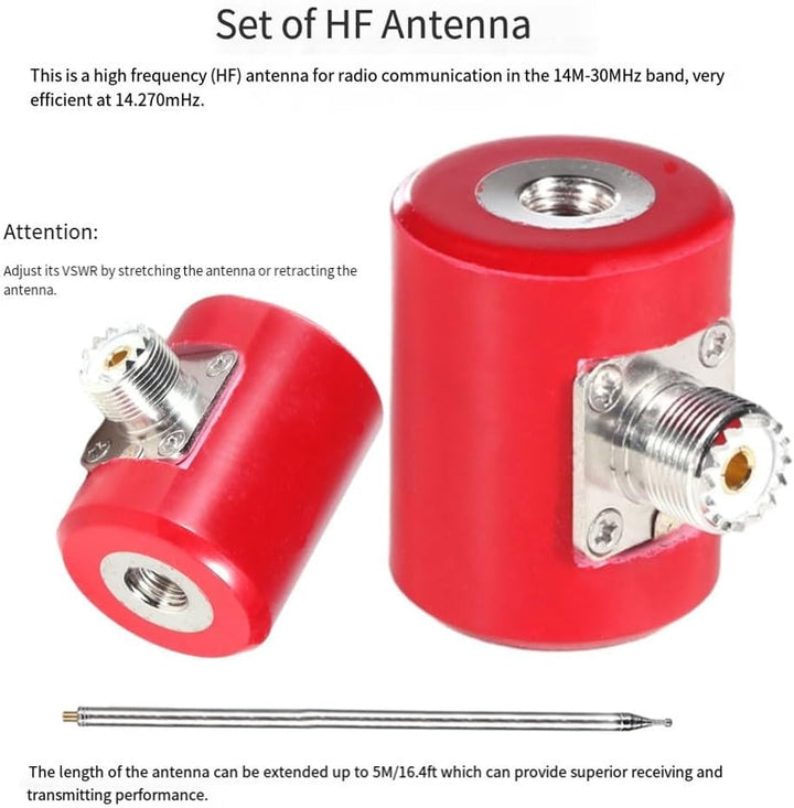 HF-Antenne, verbesserte Kommunikation, ausziehbar, 5 6 m, Edelstahl, HF-Antenne