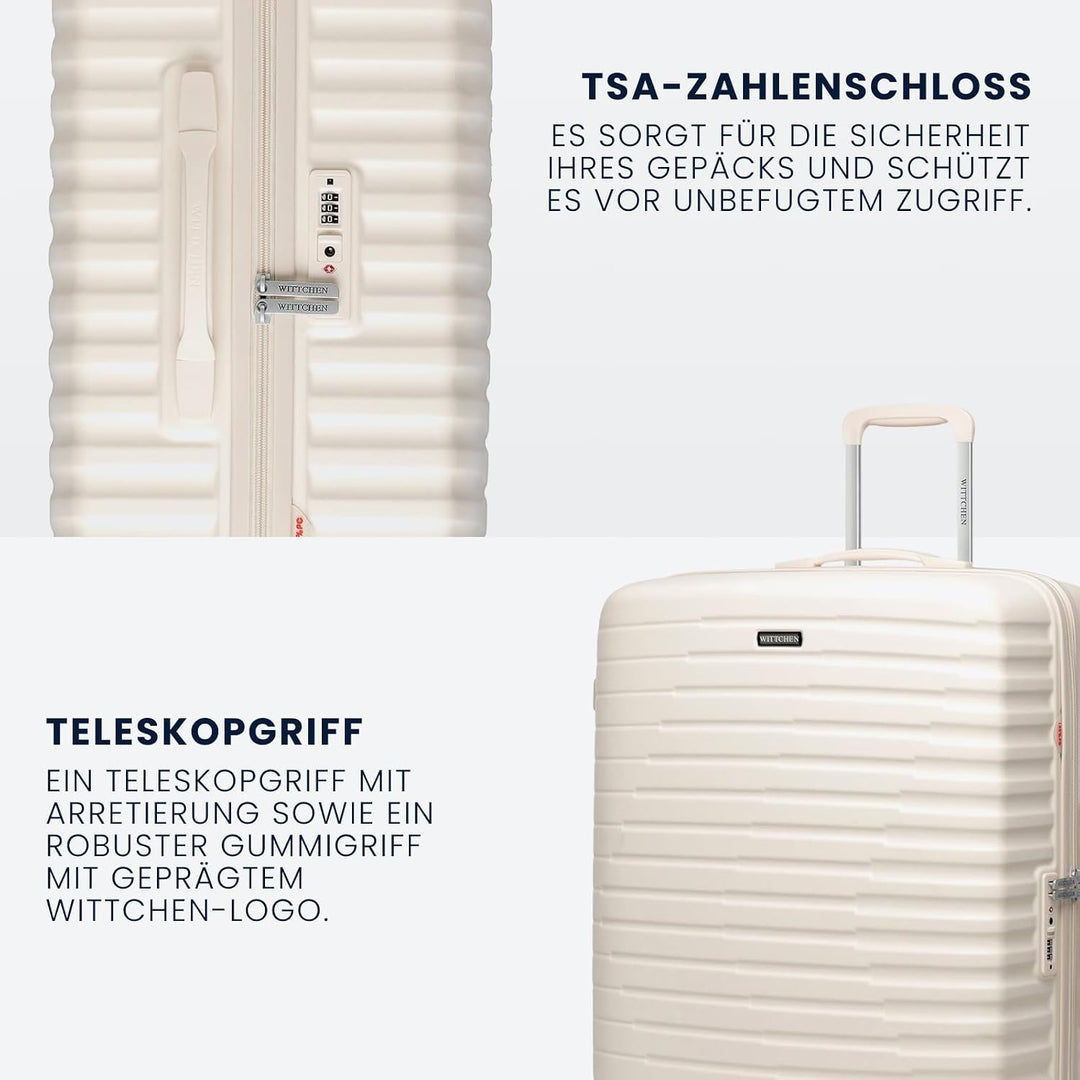 WITTCHEN Motion Line Grosser Koffer leichtes Reisegepäck Hartschale Polycarbonat TSA-Schloss Telesko