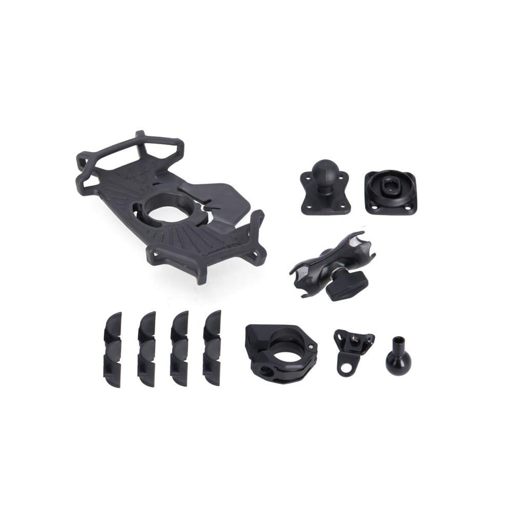 SW-Motech Universal Navi-Kit mit T-Lock Halter Smartphone - Inkl. 2" Klemmarm. Für Lenker/Spiegelgew