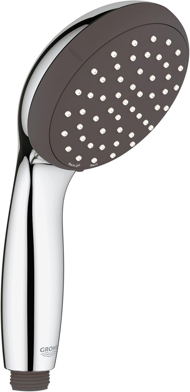 GROHE Vitalio Start 100 - Handbrause, rund, chrom, 27946000 + Vitalioflex Trend - Brauseschlauch, ch