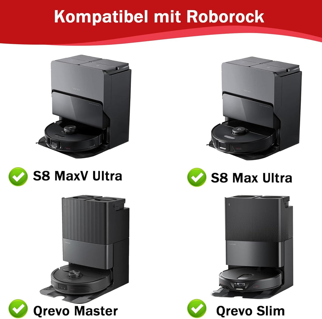 Hauptbürste für Roborock S8 MaxV Ultra/Qrevo Master/Qrevo Slim – DuoRoller Gummi Rollenbürste Ersatz