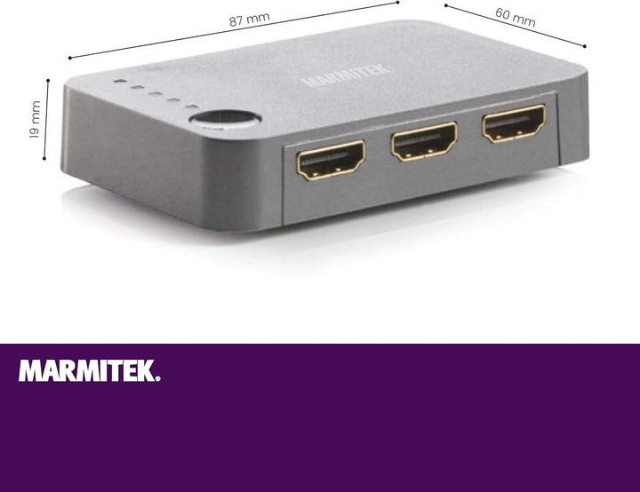 HDMI Switch 4K - Marmitek Connect 350 UHD - 5 ein / 1 aus - Ultra HD 60Hz - Automatische Umschaltung