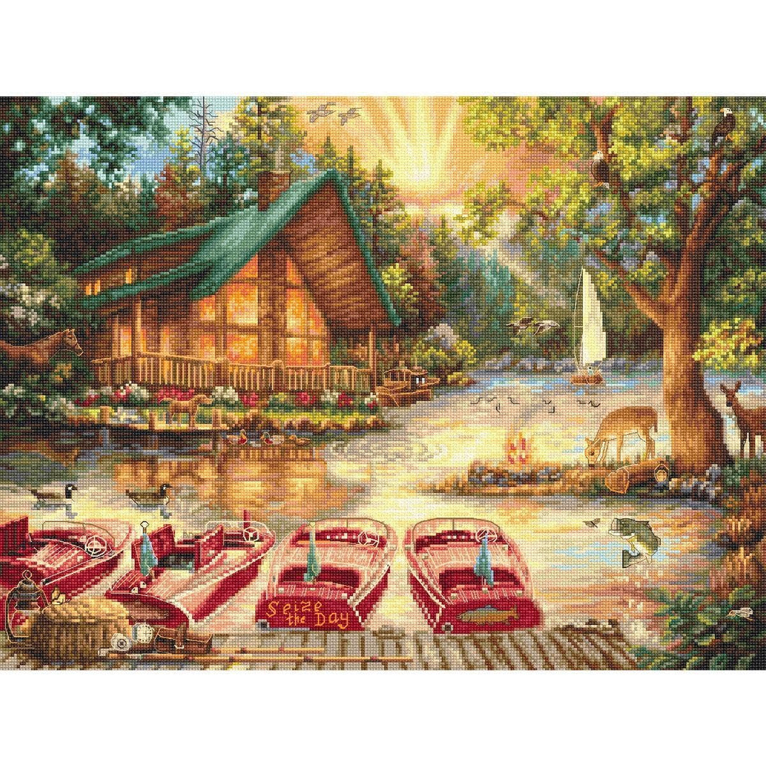 Letistitch Leti963 Kreuzstich Set, Mehrfarbig, 42x32cm