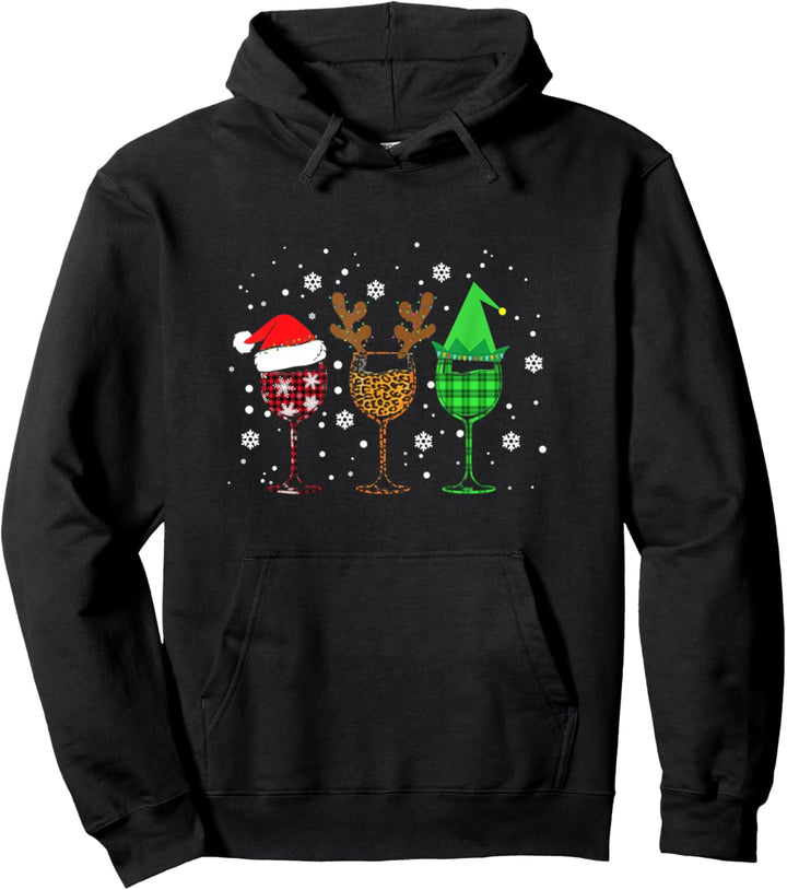 Weihnachtsoutfit Damen Weihnachten Wein Lustiges Weihnachts Pullover Hoodie