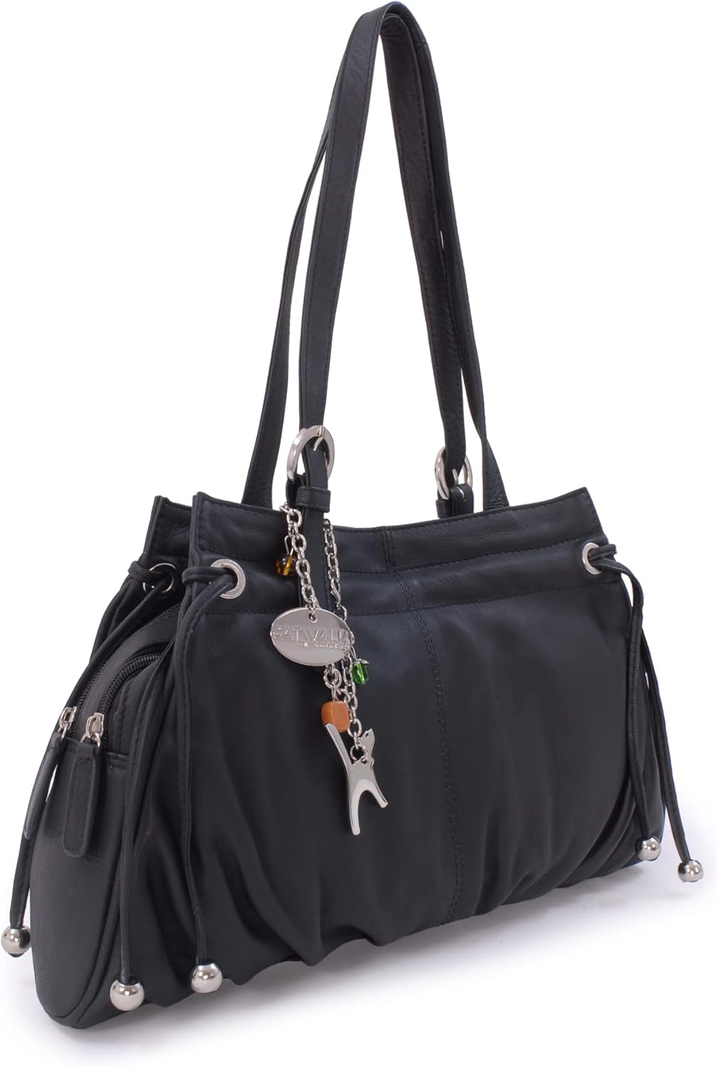 Catwalk Collection Handbags - Leder - Umhängetasche/Schultertasche - ALICE Schwarz, Schwarz