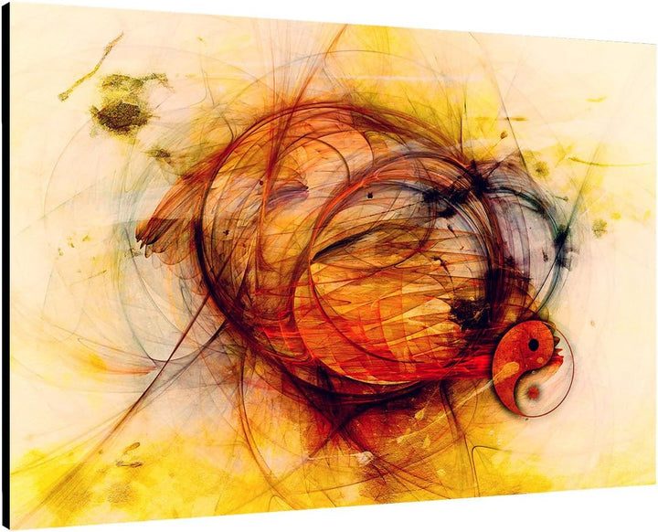 Paul Sinus Art Abstraktes Bild auf Leinwand Feng Shui Energie Abstrakt111_cm_dekoratives LeinLeinwan