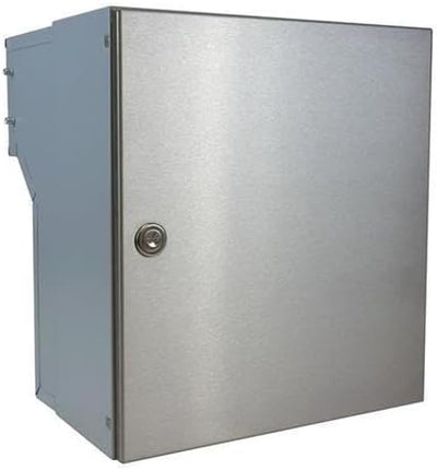 F-04 Edelstahl Mauerdurchwurf Briefkasten (Tiefe: 18-27 cm) - LETTERBOX24.de