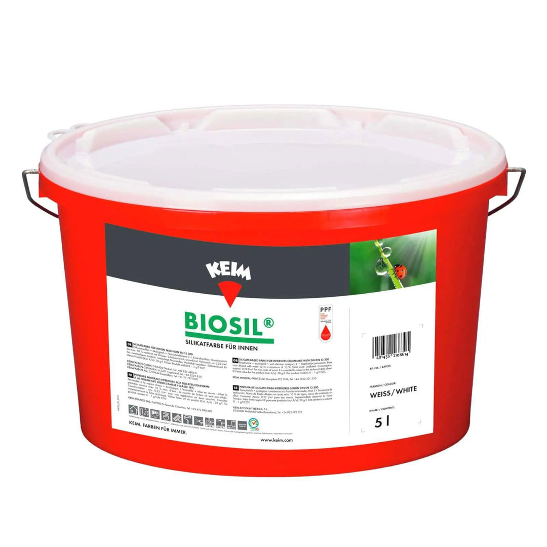 Keim Biosil Silikatfarbe für innen (weiss, 5 Liters) Weiss 5 l (1er Pack), Weiss 5 l (1er Pack)