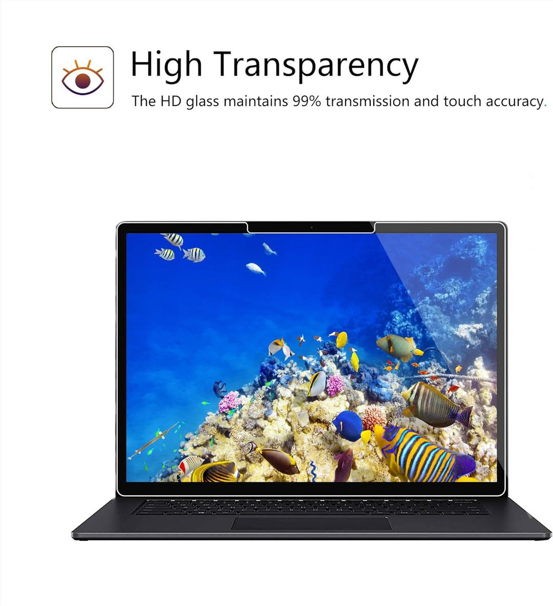 Megoo [2 Stück]-Schutzfolie für Microsoft Surface Laptop 7,kratzfest,hochempfindlich,Surface Pen kom