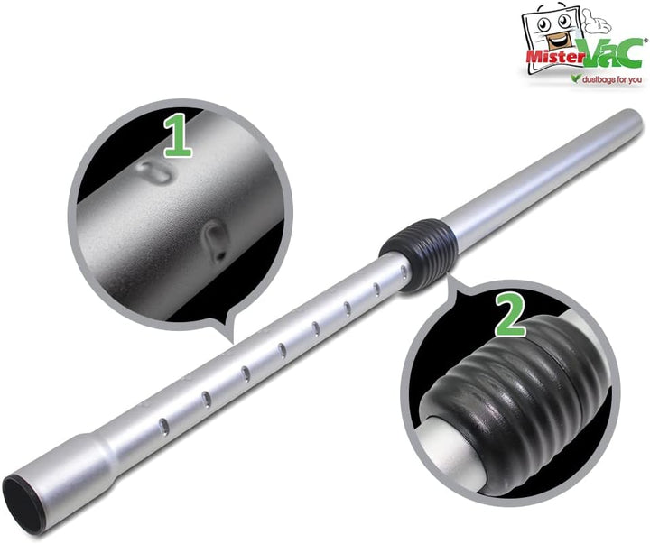 MisterVac Teleskop-Staubsaugerrohr kompatibel mit Hilti VC 40 M-X