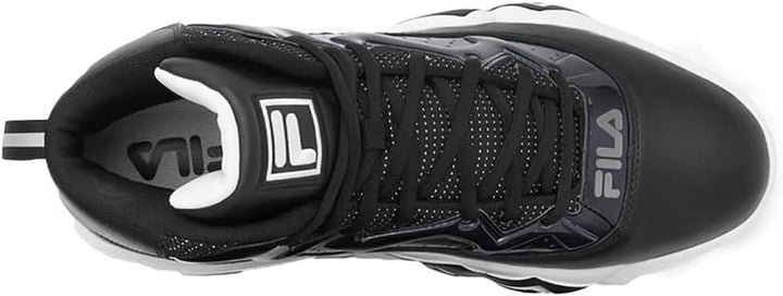 FILA Herren Leichte Basketball Mittelhohem Schaft Sneaker, 45 EU Schwarz Schwarz Weiß