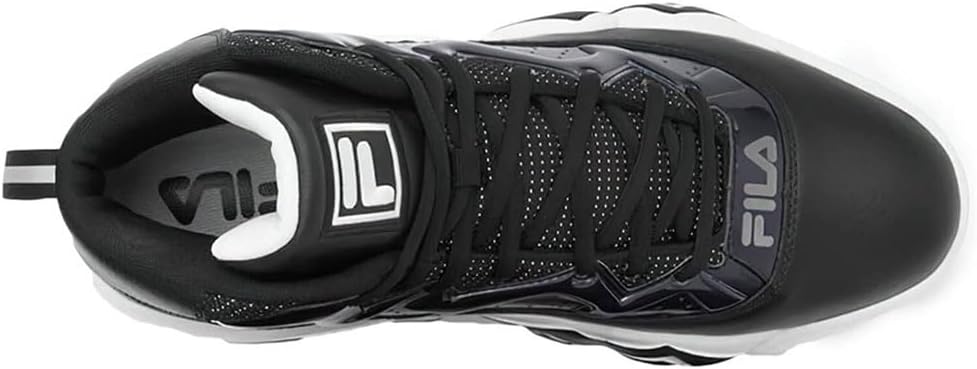 FILA Herren Leichte Basketball Mittelhohem Schaft Sneaker 44 EU Schwarz Schwarz Weiss, 44 EU Schwarz
