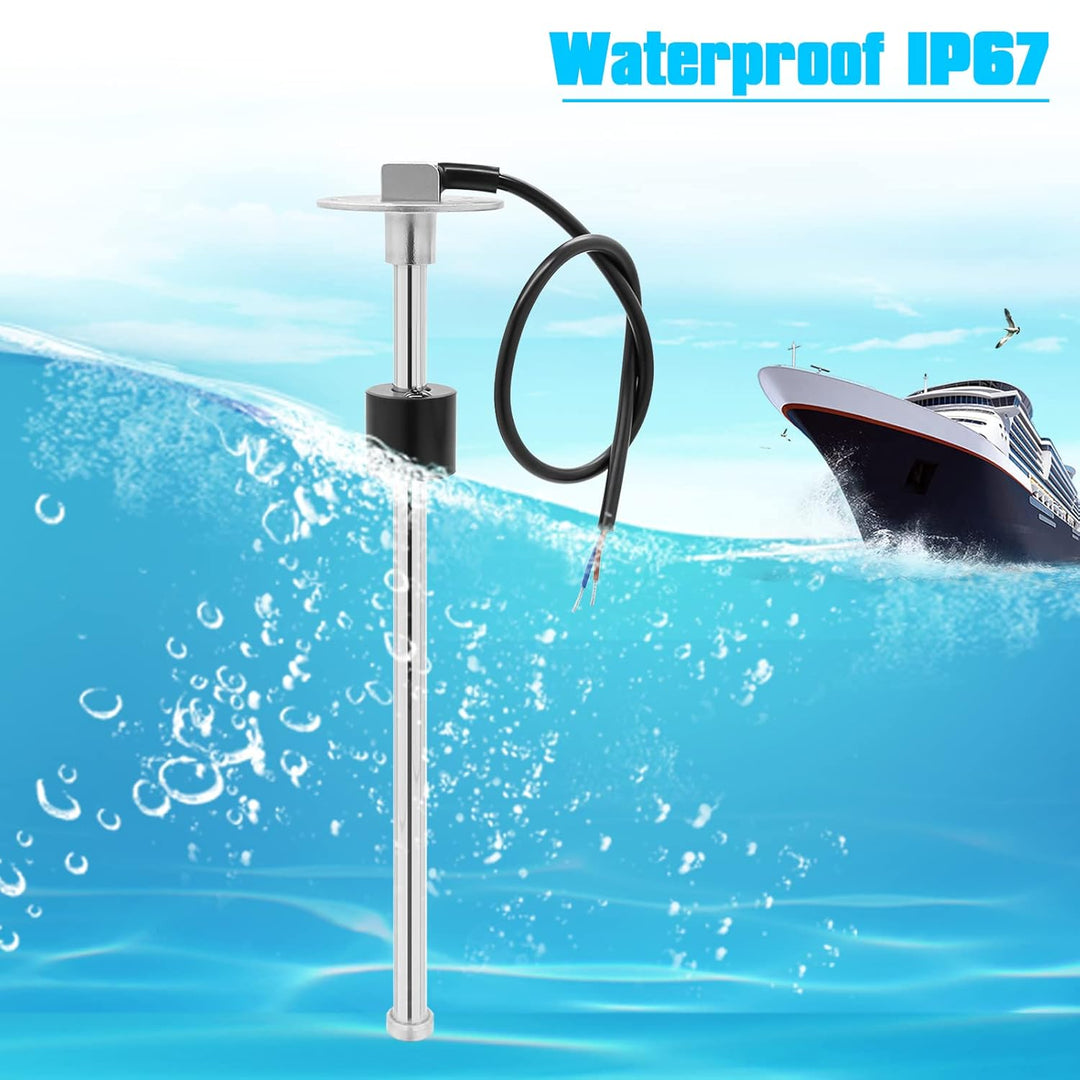 Kraftstoffstandsensor, 125mm Marine Boot Kraftstoff Wasserstand Messgerät Sensor Tank Anzeige 5 Loch