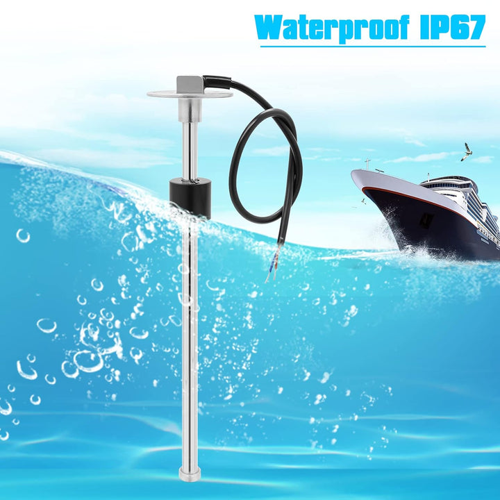 Kraftstoffstandsensor, 125mm Marine Boot Kraftstoff Wasserstand Messgerät Sensor Tank Anzeige 5 Loch