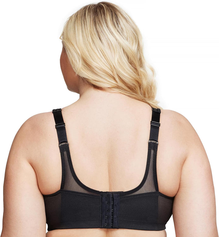 Glamorise Damen Sports Bra, Undurchsichtige 75B Schwarz, 75B Schwarz