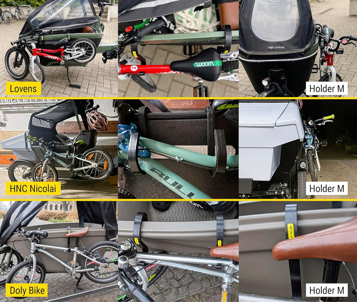 Frank Bike Holder M 2.0 – 4X Halterung für Kinderfahrrad & Laufrad am Lastenrad | kompatibel mit Urb