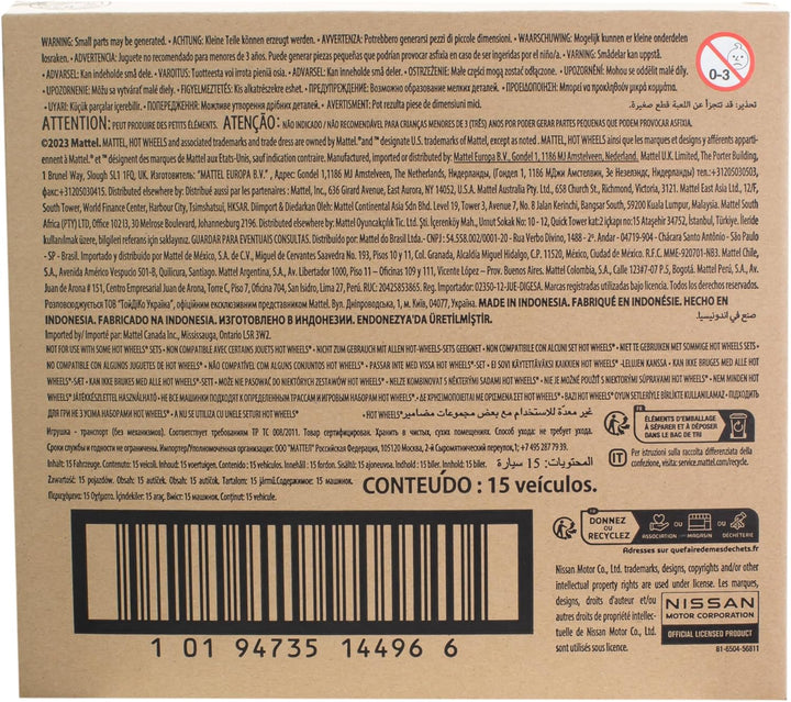 HOT WHEELS 5er-Pack-Set - 15 Spielzeugautos, 3 themenspezifische Packs, Massstab 1:64, authentische