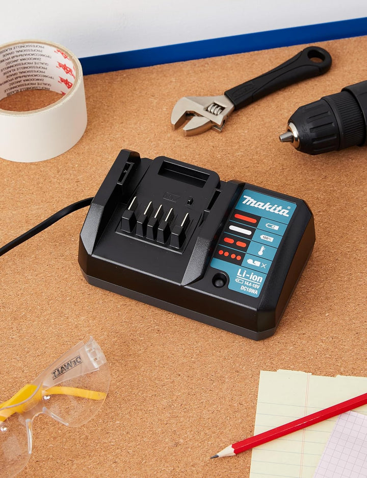 Makita DC18WA Lithium-Ionen-Ladegerät, 14,4-18 V, couleur, 6.5 x 101 mm