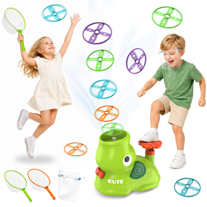 Kssvzz Outdoor Gartenspielzeug für Kinder - Propeller Spielzeug Launcher grün, grün