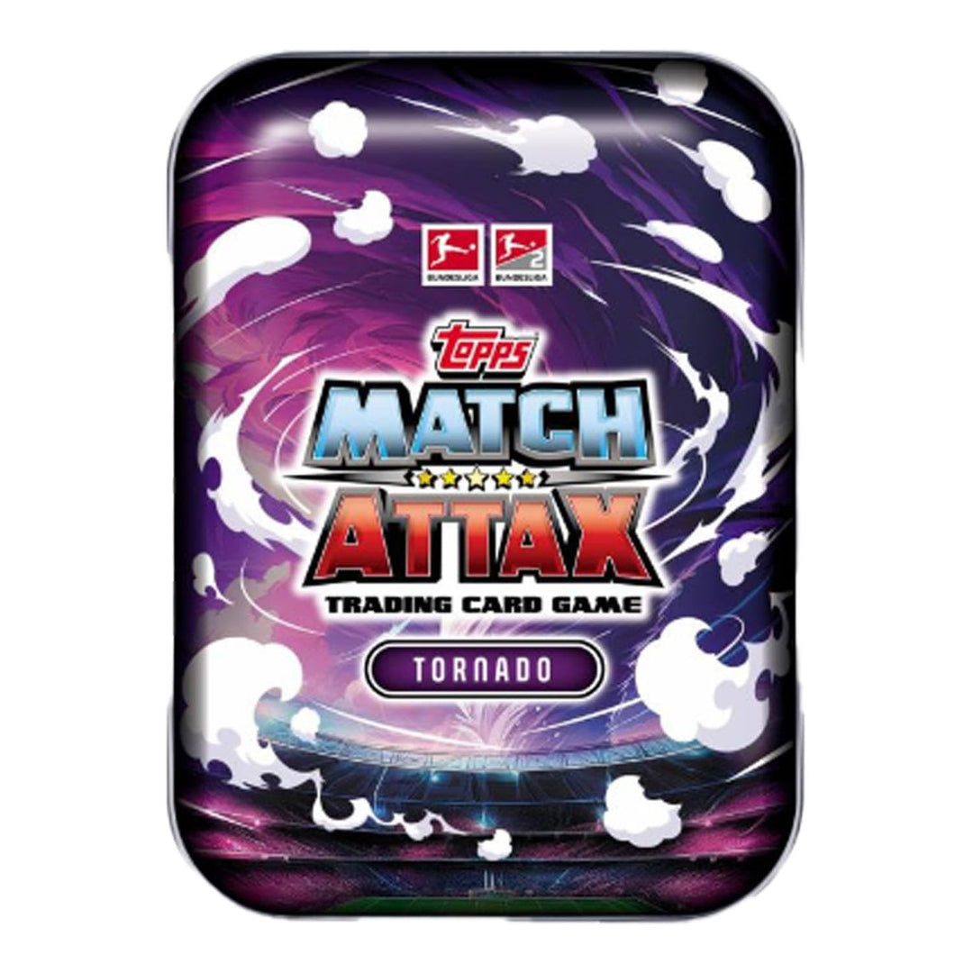 Match Attax Bundesliga Sammelkarten 2025/26 | 1x Mini Tin Tornado | Sammeldose mit 39 Karten inkl. 3