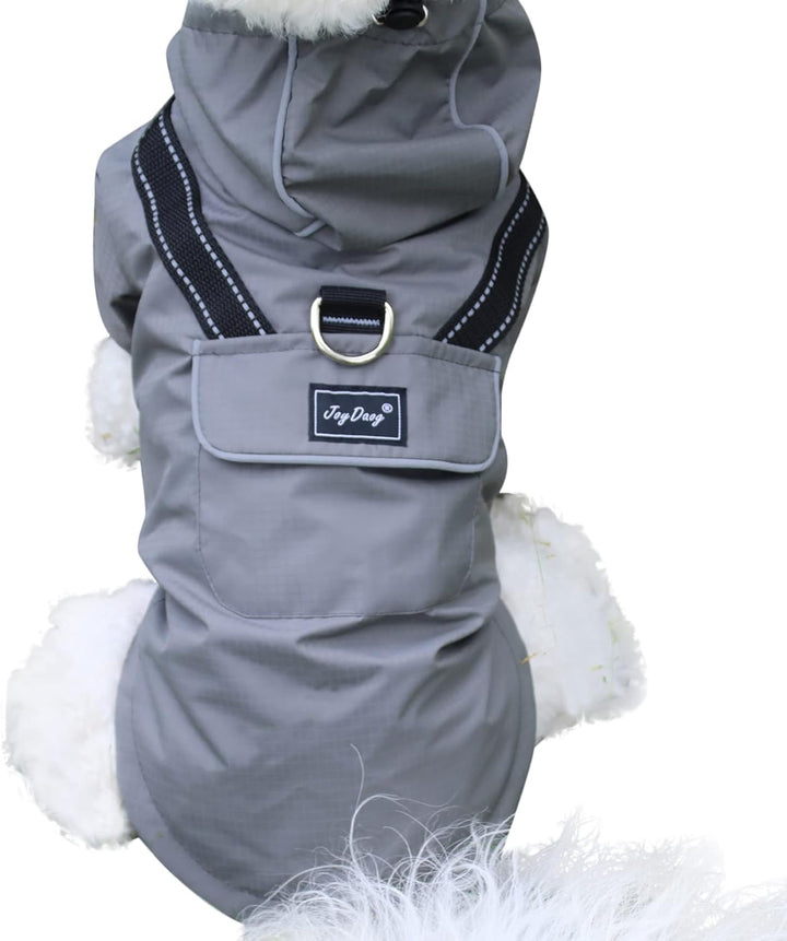 JoyDaog Regenmantel für extra kleine Hunde mit Kapuze, wasserdichte Outdoor-Regenjacke für Hunde, We