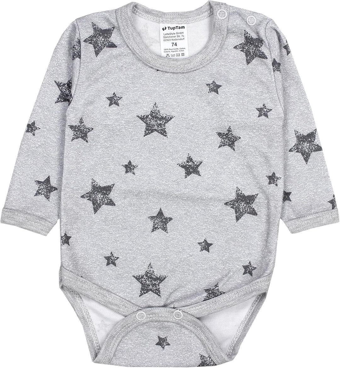 TupTam Jungen Baby Body Langarm Unifarben 5er Pack 68 Farbenmix 9, 68 Farbenmix 9