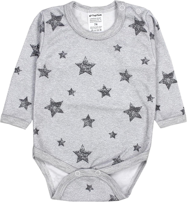 TupTam Jungen Baby Body Langarm Unifarben 5er Pack 68 Farbenmix 9, 68 Farbenmix 9