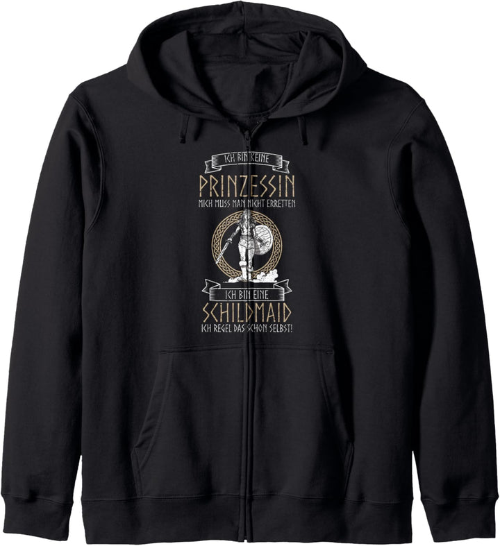 Ich Bin Keine Prinzessin Schildmaid Krieger Wikinger Spruch Kapuzenjacke